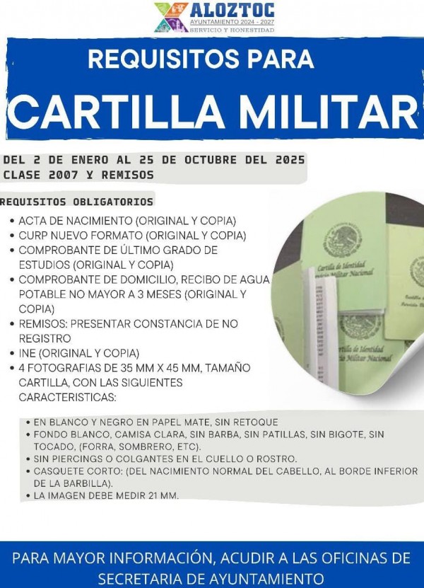 Requisitos cartilla militar